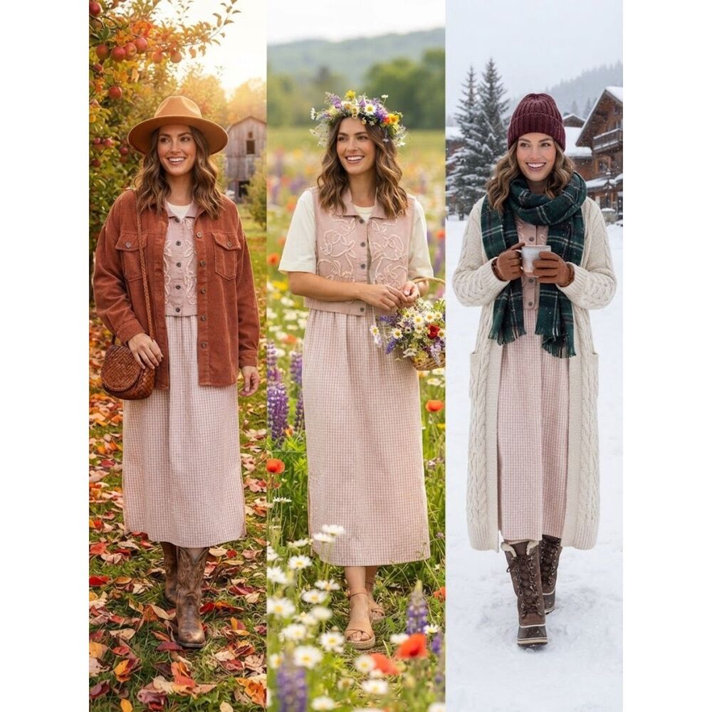 Plaza South Vintage Dress Romantic Western Dress maxi blush size 14